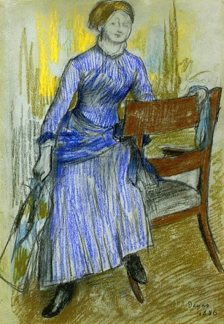海伦·鲁亚特（马林夫人） Helene Rouart (Mme. Marin) (1886)，埃德加·德加