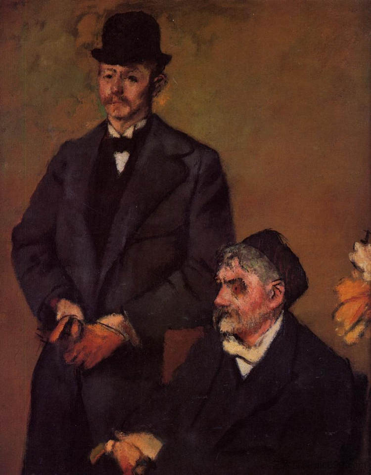 亨利·鲁阿特和他的儿子亚历克西斯 Henri Rouart and His Son Alexis (c.1895 - c.1898)，埃德加·德加