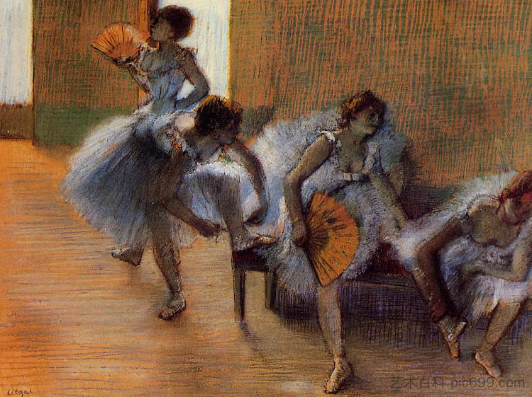 在舞蹈工作室 In the Dance Studio (c.1897),埃德加·德加
