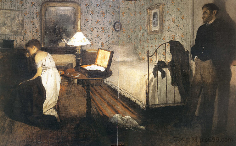 室内（强奸） Interior (The Rape) (1868 - 1869)，埃德加·德加