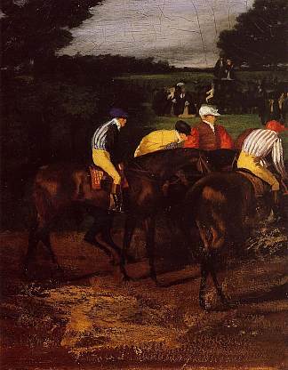 埃普索姆的骑师 Jockeys at Epsom (1861 – 1862)，埃德加·德加