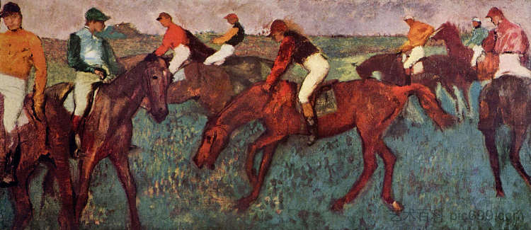 滑稽的培训 Jokeys Training (1883 - 1890),埃德加·德加