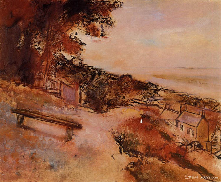 海边风景 Landscape by the Sea (c.1895 - c.1898)，埃德加·德加