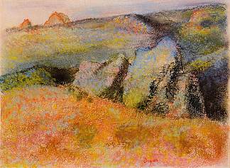 Landscape with Rocks Landscape with Rocks (c.1890 – c.1893)，埃德加·德加