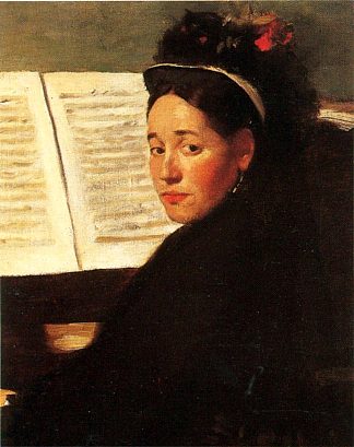 迪道小姐在钢琴 Mademoiselle Didau at the Piano (1869 – 1872)，埃德加·德加