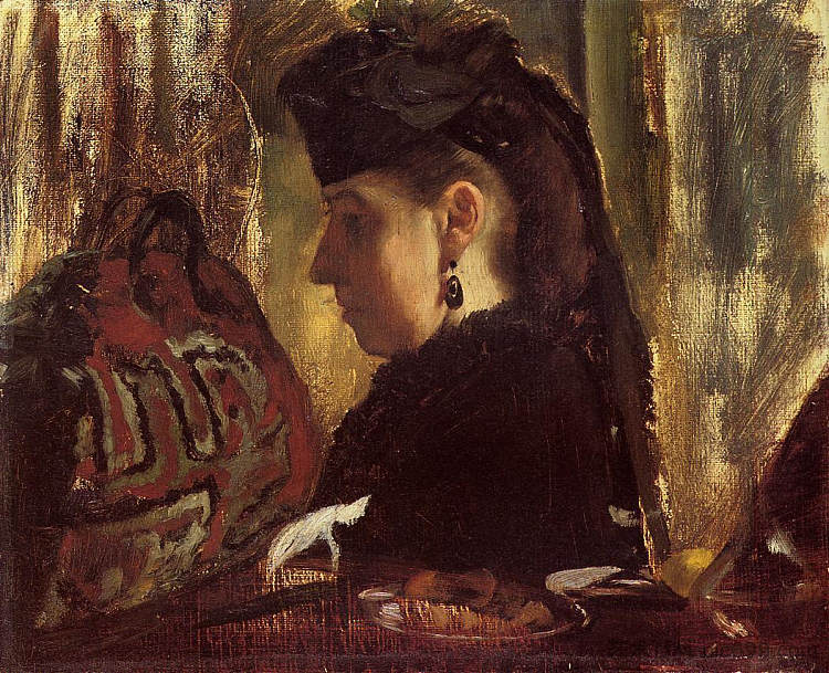 玛丽·迪豪小姐 Mademoiselle Marie Dihau (c.1868),埃德加·德加
