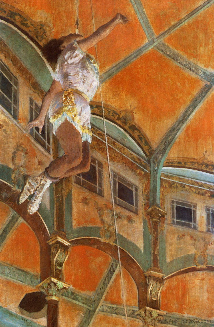 费尔南多马戏团的拉拉小姐 Miss La La at the Cirque Fernando (1879),埃德加·德加