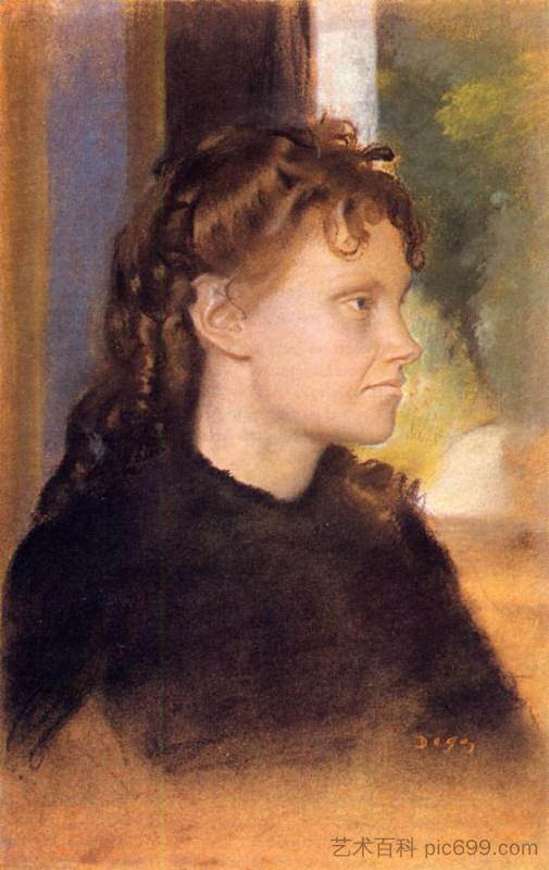 西奥多·戈比拉德女士 Mme. Theodore Gobillard (1869),埃德加·德加
