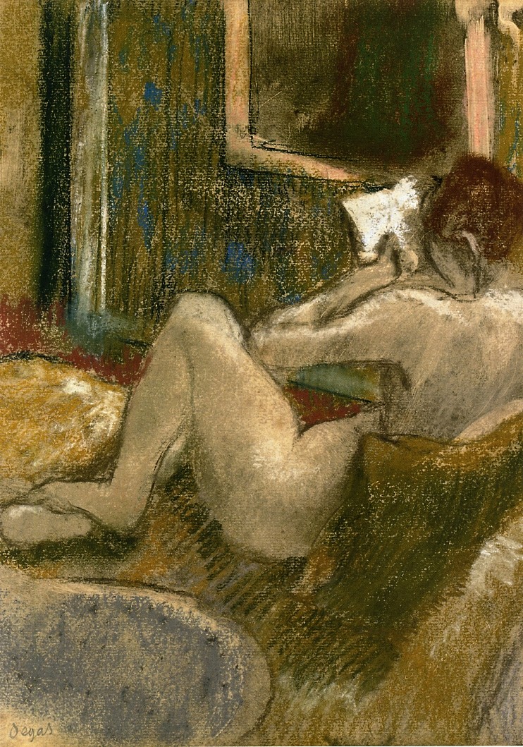 《后面的裸体》，雷丁 Nude from the Rear, Reading (c.1880 - c.1885)，埃德加·德加