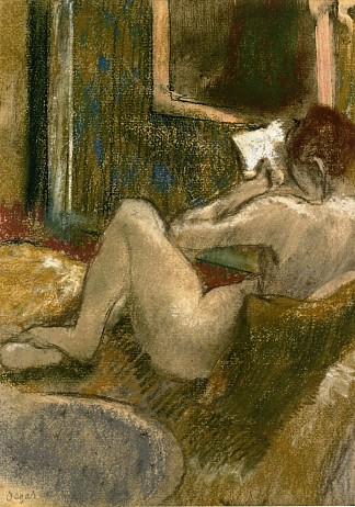 《后面的裸体》，雷丁 Nude from the Rear, Reading (c.1880 – c.1885)，埃德加·德加