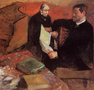 异教徒和德加的父亲 Pagan and Degas’ Father (1895)，埃德加·德加