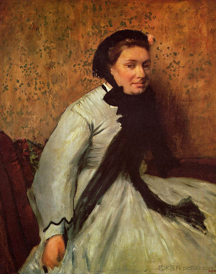 灰衣女士的肖像 Portrait of a Lady in Grey (1865),埃德加·德加