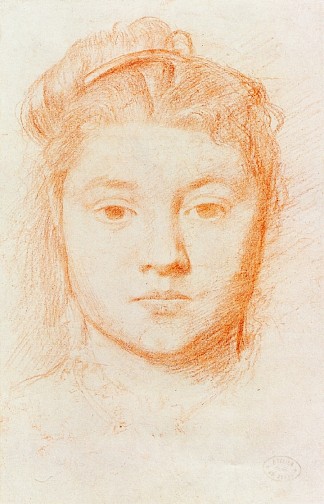 一个女人的肖像 Portrait of a Woman (c.1866)，埃德加·德加