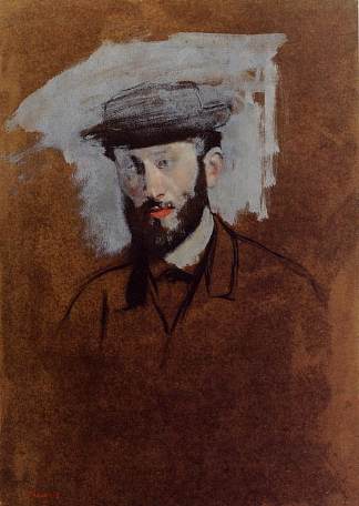 尤金·马奈的肖像（研究） Portrait of Eugene Manet (study) (c.1875)，埃德加·德加