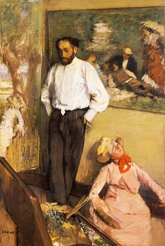 亨利·米歇尔-利维在他的工作室的肖像 Portrait of Henri Michel-Levy in his studio (1878 – 1879)，埃德加·德加