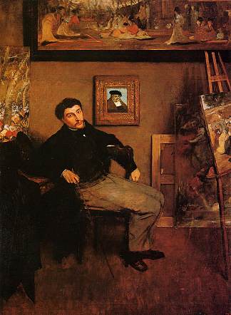 詹姆斯·天梭的肖像 Portrait of James Tissot (1867 – 1868)，埃德加·德加