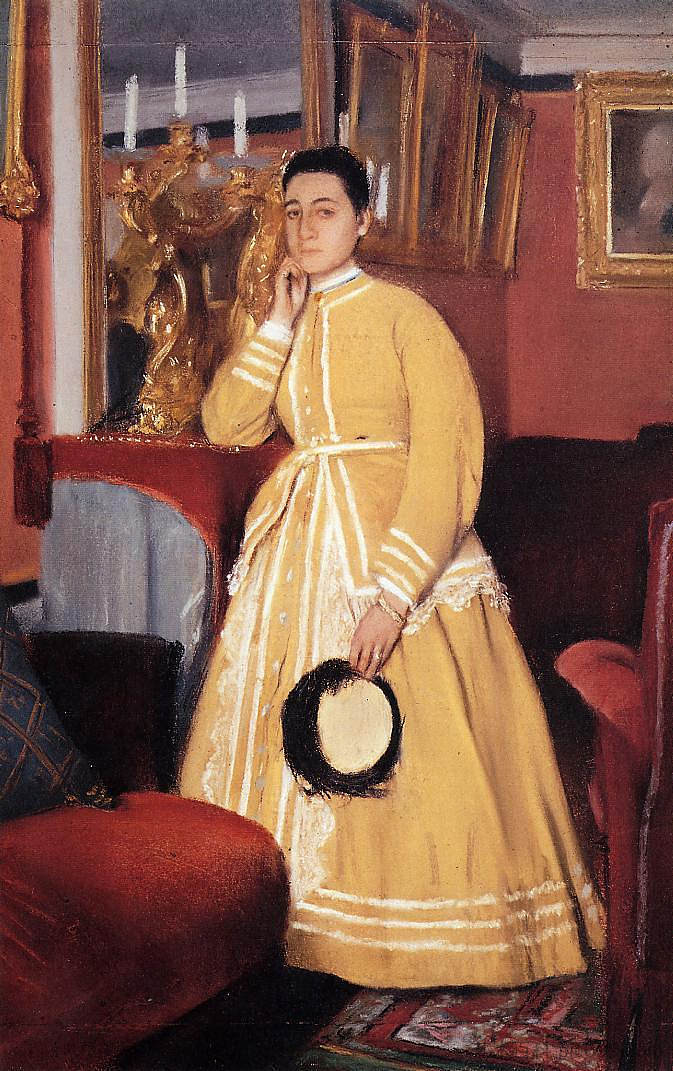 埃德蒙多·莫比利夫人的肖像,原名Therese De Gas Portrait of Madame Edmondo Morbilli, born Therese De Gas (c.1869),埃德加·德加