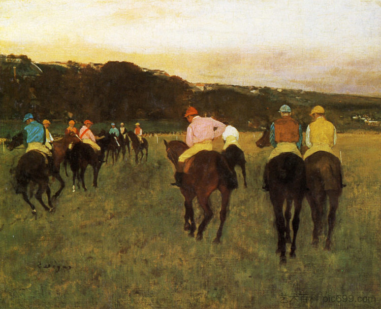 朗尚赛马 Race Horses at Longchamp (1871 - 1874)，埃德加·德加