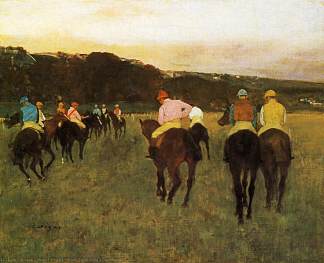 朗尚的赛马 Racehorses at Longchamp (1874)，埃德加·德加