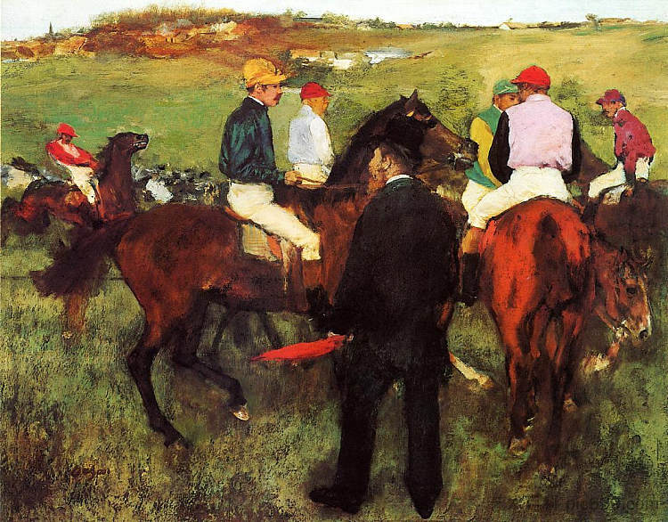 朗尚的赛马 Racehorses at Longchamp (1873 - 1875)，埃德加·德加