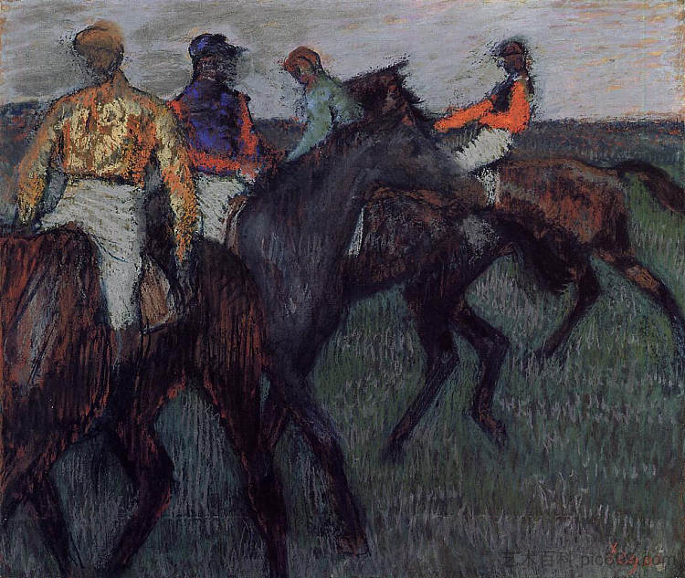 赛马 Racehorses (c.1895 - c.1900)，埃德加·德加