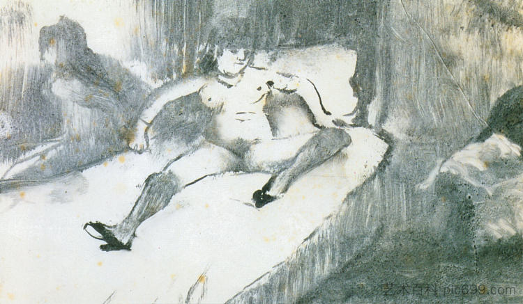 在床上休息 Rest on the bed (1876 - 1877)，埃德加·德加