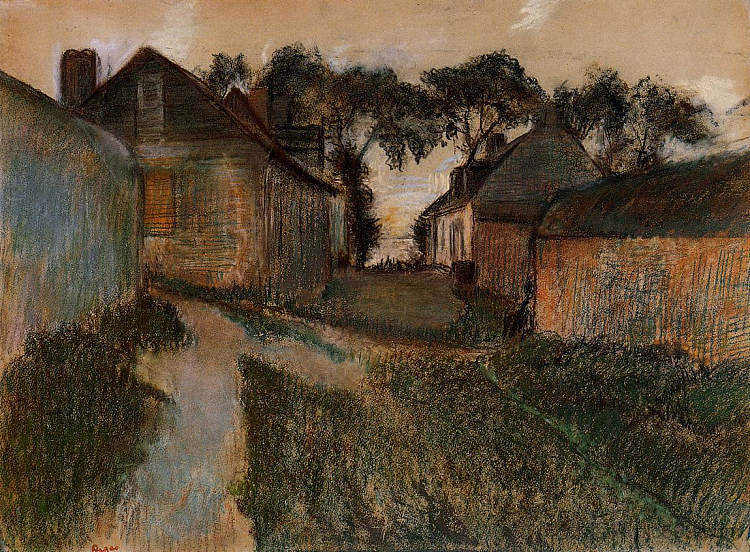 奎斯诺伊街，索姆河畔圣瓦列里 Rue Quesnoy, Saint-Valery-sur-Somme (c.1895 - c.1898)，埃德加·德加