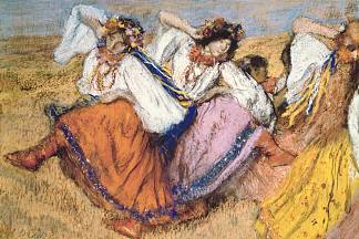 乌克兰的舞者 Ukrainian Dancers (c.1899)，埃德加·德加