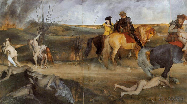 中世纪的战争场景 Scene of War in the Middle Ages (1865),埃德加·德加
