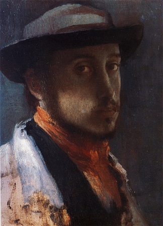 戴着软帽的自画像 Self Portrait in a Soft Hat (1858)，埃德加·德加