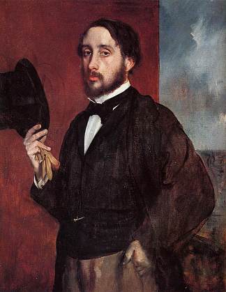 自画像敬礼 Self Portrait Saluting (1865 – 1866)，埃德加·德加