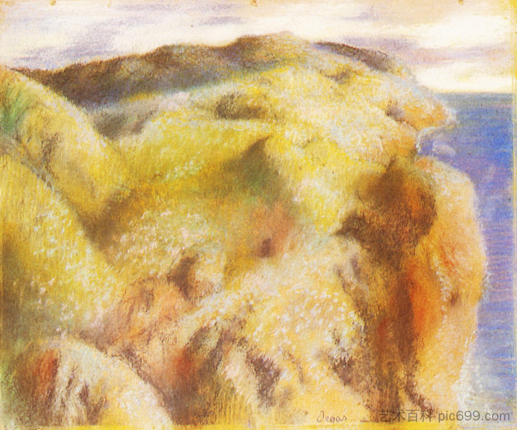 陡峭的海岸 Steep Coast (1892),埃德加·德加