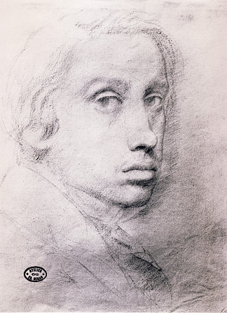 为自画像而学习 Study for the Self Portrait (1855)，埃德加·德加