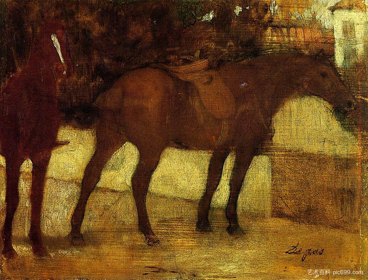 马的研究 Study of Horses (c.1873 - c.1880)，埃德加·德加