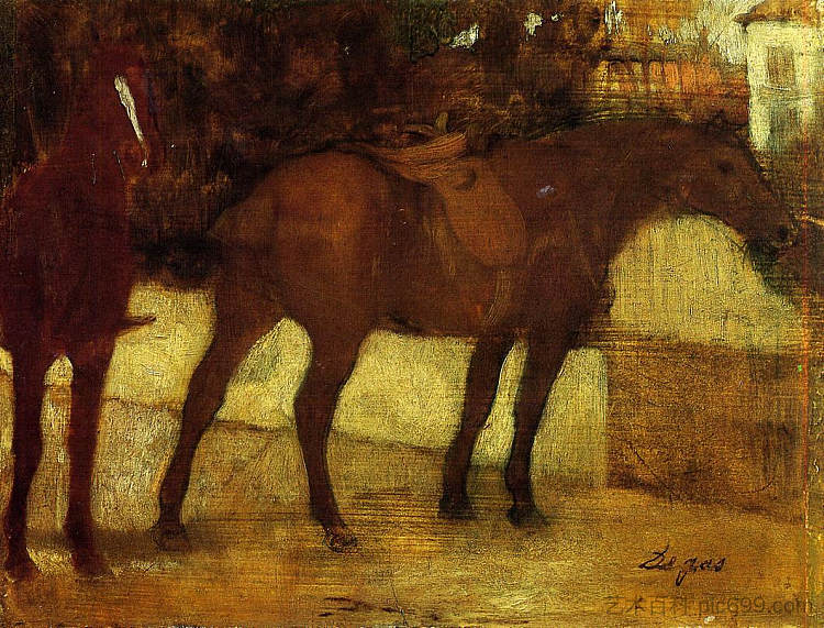 马的研究 Study of Horses (c.1873 - c.1880),埃德加·德加