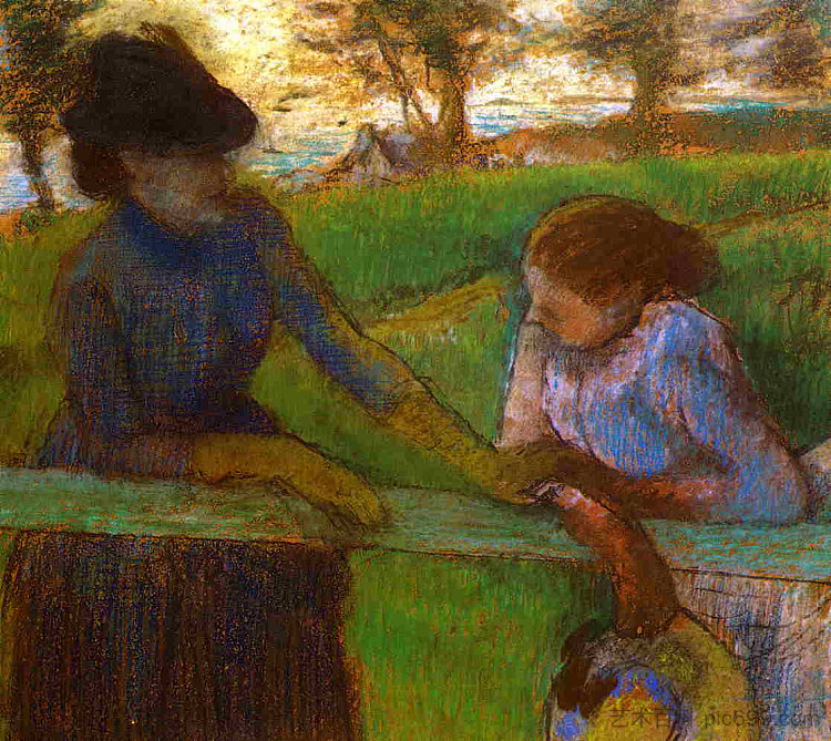 谈话 The Conversation (c.1889),埃德加·德加