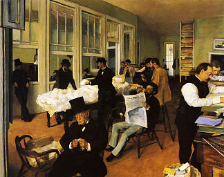 新奥尔良的棉花办公室 A Cotton Office in New Orleans (1873)，埃德加·德加