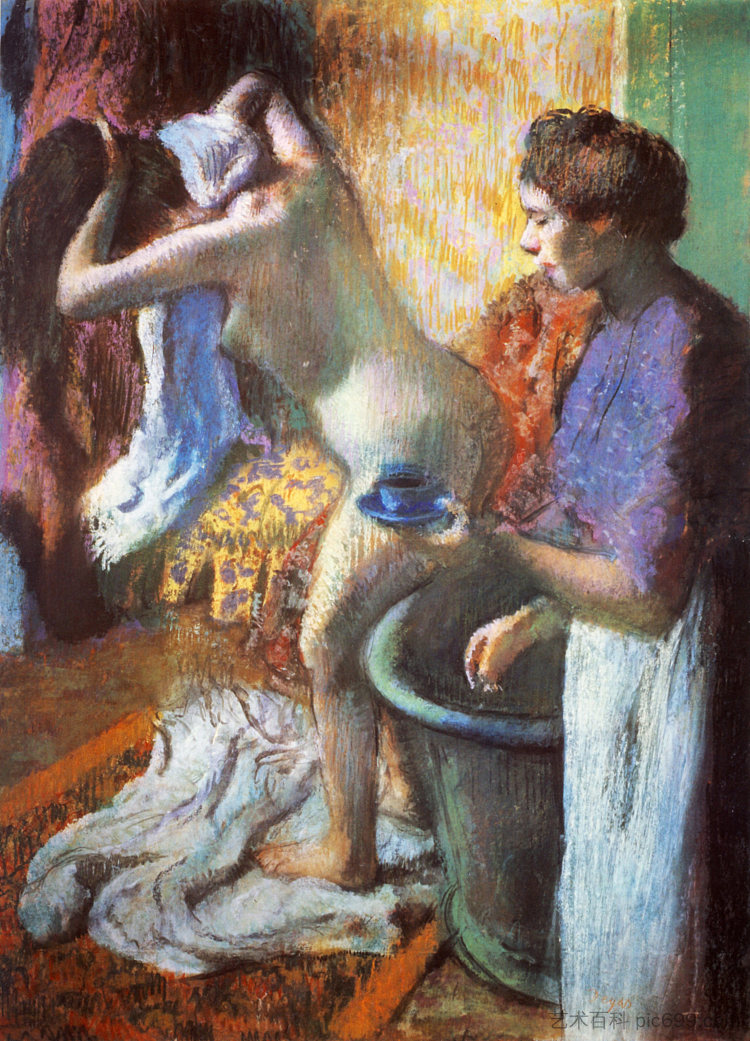 一杯茶（沐浴后的早餐） The Cup of Tea (Breakfast after Bathing) (1883)，埃德加·德加