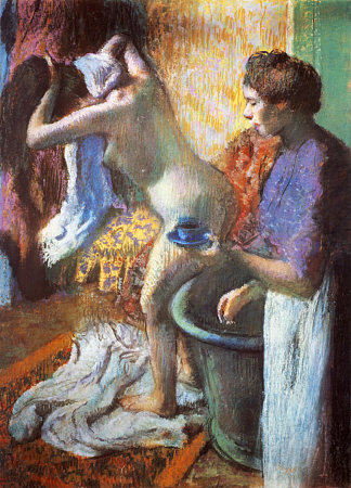 一杯茶（沐浴后的早餐） The Cup of Tea (Breakfast after Bathing) (1883)，埃德加·德加