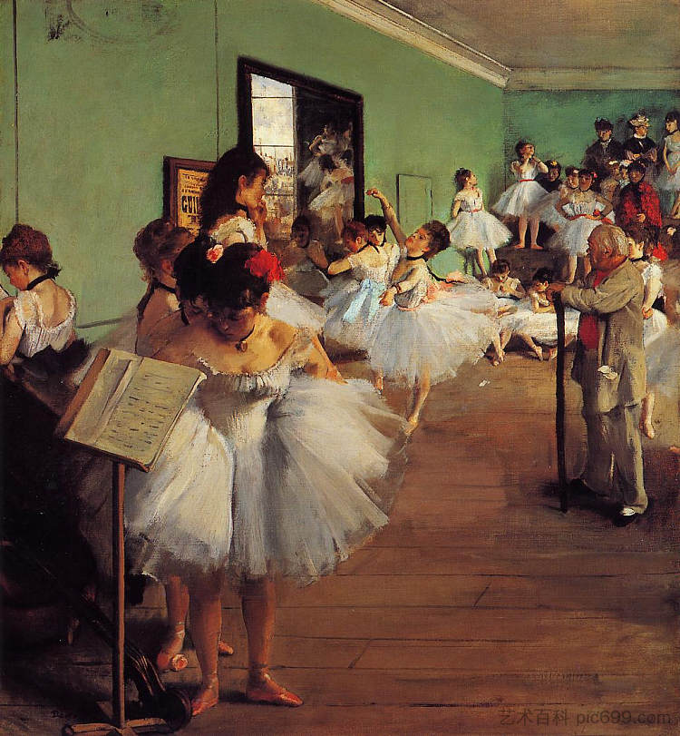 舞蹈课 The Dance Class (1874)，埃德加·德加