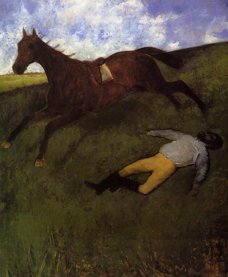 倒下的骑师 The Fallen Jockey (c.1896 - c.1898)，埃德加·德加