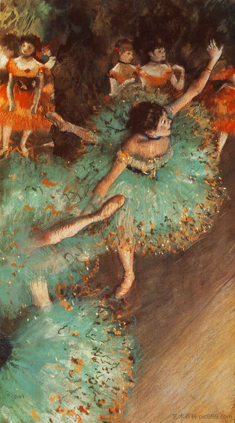 绿色舞者 The Green Dancer (1879)，埃德加·德加