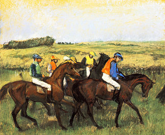 的赛马场 The Racecourse (1885)，埃德加·德加