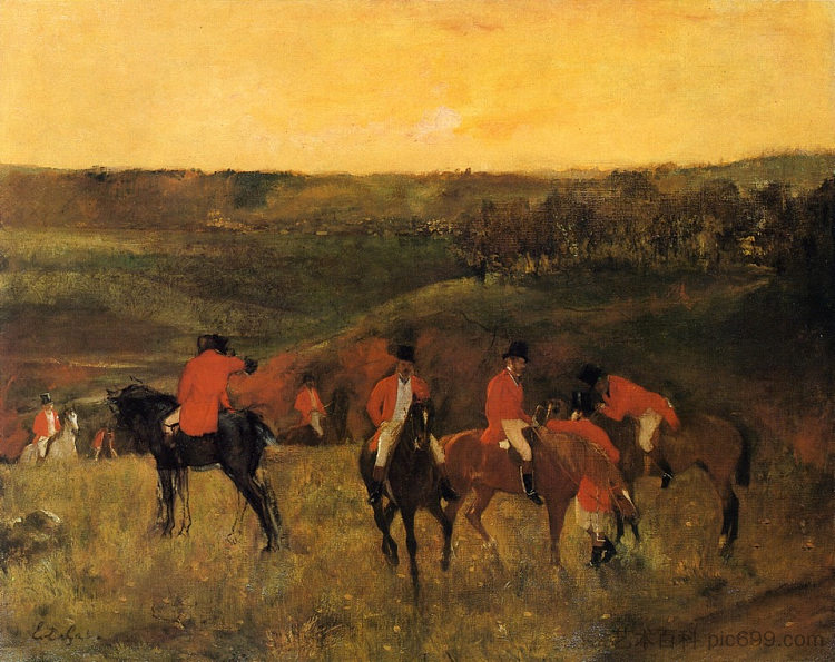 狩猎的开始 The Start of the Hunt (c.1863 - c.1865)，埃德加·德加