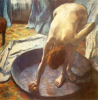 浴缸里 The Tub (1886)，埃德加·德加