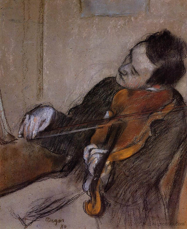 小提琴家 The Violist (1880)，埃德加·德加