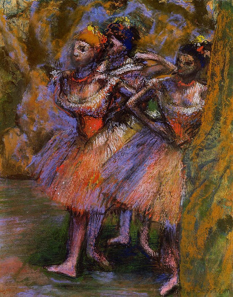 三个舞者 Three Dancers (c.1904 - c.1906)，埃德加·德加