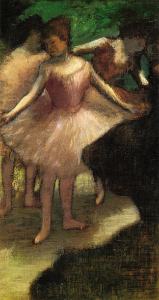 三个穿粉红色衣服的舞者 Three Dancers in Pink (c.1886)，埃德加·德加