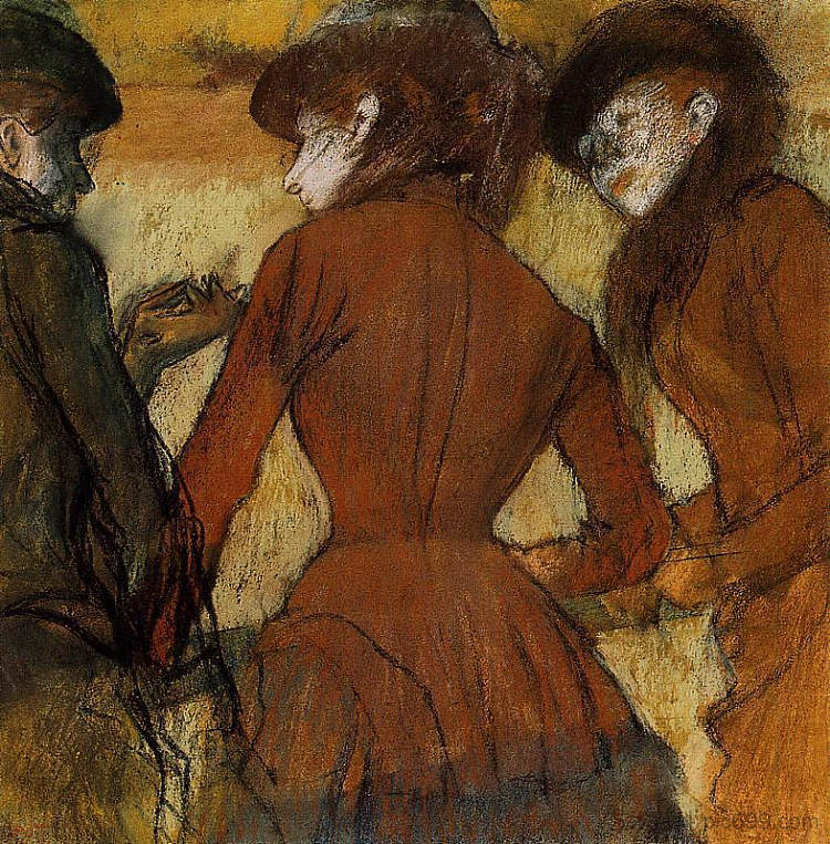 三个女人在比赛 Three Women at the Races (c.1885)，埃德加·德加