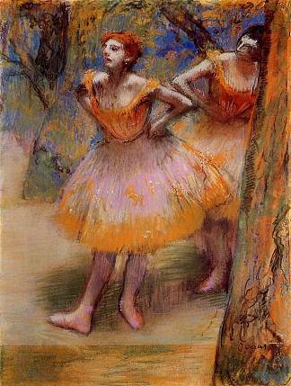 两个舞者 Two Dancers (c.1893 – c.1898)，埃德加·德加